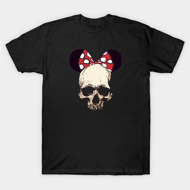 Mickey Minnie Mouse skull t shirt T-Shirt-TOZ